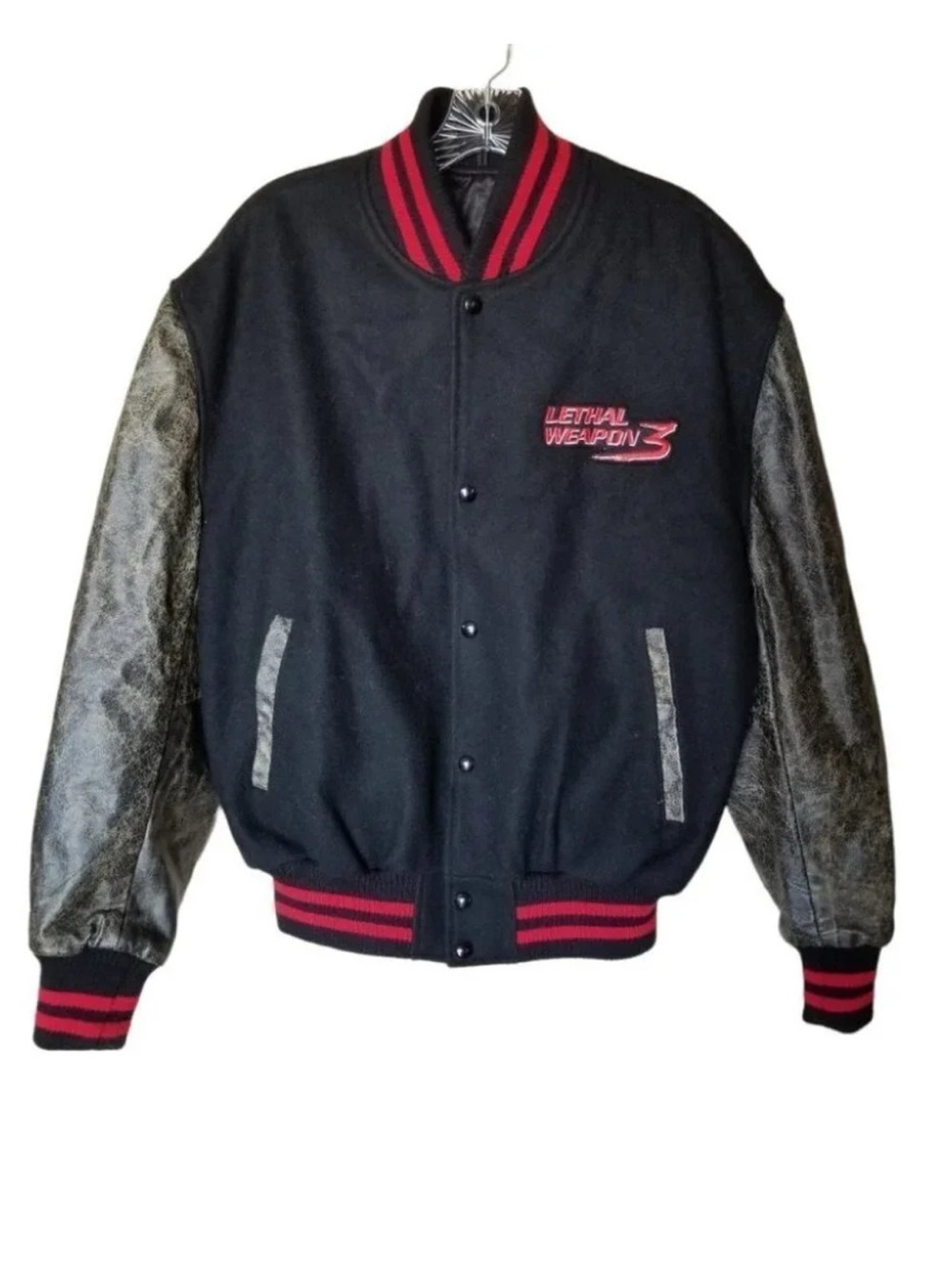Vintage Warner Brothers Rare 1992 Lethal Weapon 3 Movie Varsity Jacket L